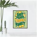 Picture of Easy Peasy Lemon Squeezy Typography Poster _GroupedProduct_Rectangle_Portrait_Canvas_Framed_