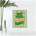 Picture of Easy Peasy Lemon Squeezy Typography Poster _GroupedProduct_Rectangle_Portrait_Canvas_Framed_