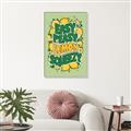 Picture of Easy Peasy Lemon Squeezy Typography Poster _GroupedProduct_Rectangle_Portrait_Canvas_Framed_