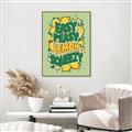 Picture of Easy Peasy Lemon Squeezy Typography Poster _GroupedProduct_Rectangle_Portrait_Canvas_Framed_