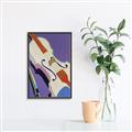 Picture of Retro Style Violin _GroupedProduct_Rectangle_Portrait_Canvas_Framed_