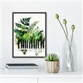 Picture of Piano watercolor Poster _GroupedProduct_Rectangle_Portrait_Canvas_Framed_