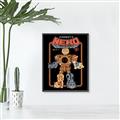 Picture of Robo Neko Cat Poster _GroupedProduct_Rectangle_Portrait_Canvas_Framed_