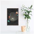 Picture of Abstract Space Poster _GroupedProduct_Rectangle_Portrait_Canvas_Framed_