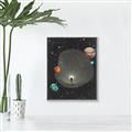 Picture of Abstract Space Poster _GroupedProduct_Rectangle_Portrait_Canvas_Framed_