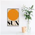 Picture of Sun Typography Poster _GroupedProduct_Rectangle_Portrait_Canvas_Framed_