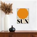 Picture of Sun Typography Poster _GroupedProduct_Rectangle_Portrait_Canvas_Framed_