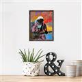 Picture of Retro Spaceman with Guitar Poster _GroupedProduct_Rectangle_Portrait_Canvas_Framed_