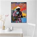 Picture of Retro Spaceman with Guitar Poster _GroupedProduct_Rectangle_Portrait_Canvas_Framed_
