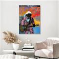 Picture of Retro Spaceman with Guitar Poster _GroupedProduct_Rectangle_Portrait_Canvas_Framed_