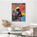 Picture of Retro Spaceman with Guitar Poster _GroupedProduct_Rectangle_Portrait_Canvas_Framed_