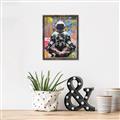 Picture of Retro Spaceman Poster _GroupedProduct_Rectangle_Portrait_Canvas_Framed_