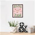Picture of Sewing is my Jam Typography Poster _GroupedProduct_Rectangle_Portrait_Canvas_Framed_