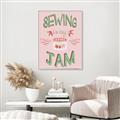 Picture of Sewing is my Jam Typography Poster _GroupedProduct_Rectangle_Portrait_Canvas_Framed_