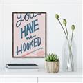 Picture of You Have me Hooked Typography Poster _GroupedProduct_Rectangle_Portrait_Canvas_Framed_