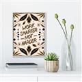 Picture of Work Smarter Not Harder Typography Poster _GroupedProduct_Rectangle_Portrait_Canvas_Framed_