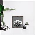 Picture of Wyatt The Cowboy Raccoon _GroupedProduct_Square_Canvas_Framed_