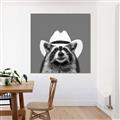 Picture of Wyatt The Cowboy Raccoon _GroupedProduct_Square_Canvas_Framed_