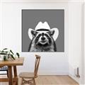 Picture of Wyatt The Cowboy Raccoon _GroupedProduct_Square_Canvas_Framed_
