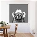 Picture of Wyatt The Cowboy Raccoon _GroupedProduct_Square_Canvas_Framed_