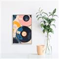 Picture of Retro Vinyl Records Poster _GroupedProduct_Rectangle_Portrait_Canvas_Framed_