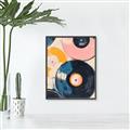 Picture of Retro Vinyl Records Poster _GroupedProduct_Rectangle_Portrait_Canvas_Framed_