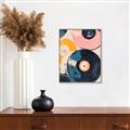 Picture of Retro Vinyl Records Poster _GroupedProduct_Rectangle_Portrait_Canvas_Framed_