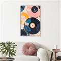 Picture of Retro Vinyl Records Poster _GroupedProduct_Rectangle_Portrait_Canvas_Framed_