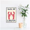 Picture of You are My Lobster Poster _GroupedProduct_Rectangle_Portrait_Canvas_Framed_