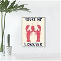 Picture of You are My Lobster Poster _GroupedProduct_Rectangle_Portrait_Canvas_Framed_