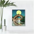 Picture of Japanese Bridge _GroupedProduct_Rectangle_Portrait_Canvas_Framed_