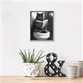 Picture of Plus Size Kitty on the Loo _GroupedProduct_Rectangle_Portrait_Canvas_Framed_