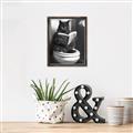 Picture of Plus Size Kitty on the Loo _GroupedProduct_Rectangle_Portrait_Canvas_Framed_