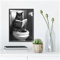 Picture of Plus Size Kitty on the Loo _GroupedProduct_Rectangle_Portrait_Canvas_Framed_