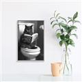 Picture of Plus Size Kitty on the Loo _GroupedProduct_Rectangle_Portrait_Canvas_Framed_