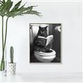 Picture of Plus Size Kitty on the Loo _GroupedProduct_Rectangle_Portrait_Canvas_Framed_