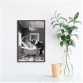 Picture of Joyful Elephant Bath Time _GroupedProduct_Rectangle_Portrait_Canvas_Framed_