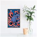 Picture of Tentacle Whirl Poster _GroupedProduct_Rectangle_Portrait_Canvas_Framed_