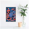 Picture of Tentacle Whirl Poster _GroupedProduct_Rectangle_Portrait_Canvas_Framed_