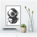 Picture of Vintage Diver Poster _GroupedProduct_Rectangle_Portrait_Canvas_Framed_