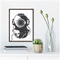 Picture of Vintage Diver Poster _GroupedProduct_Rectangle_Portrait_Canvas_Framed_