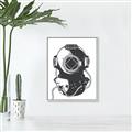 Picture of Vintage Diver Poster _GroupedProduct_Rectangle_Portrait_Canvas_Framed_