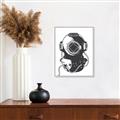 Picture of Vintage Diver Poster _GroupedProduct_Rectangle_Portrait_Canvas_Framed_