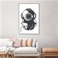 Picture of Vintage Diver Poster _GroupedProduct_Rectangle_Portrait_Canvas_Framed_