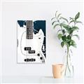 Picture of Retro White guitar Poster _GroupedProduct_Rectangle_Portrait_Unframed_Print_Only_