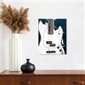 Picture of Retro White guitar Poster _GroupedProduct_Rectangle_Portrait_Unframed_Print_Only_