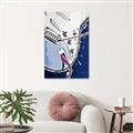 Picture of Retro Blue guitar Poster _GroupedProduct_Rectangle_Portrait_Unframed_Print_Only_