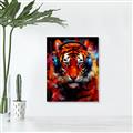 Picture of Tiger With Headphones animal _GroupedProduct_Rectangle_Portrait_Unframed_Print_Only_