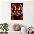 Picture of Tiger With Headphones animal _GroupedProduct_Rectangle_Portrait_Unframed_Print_Only_