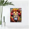 Picture of Lion With Headphones animal _GroupedProduct_Rectangle_Portrait_Unframed_Print_Only_